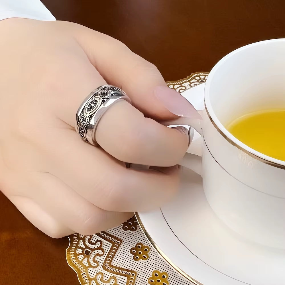 Gold Color Love Knot Wave Ring Europe Trendy Fine Jewelry for Women Men Gift in 925 Sterling Silver