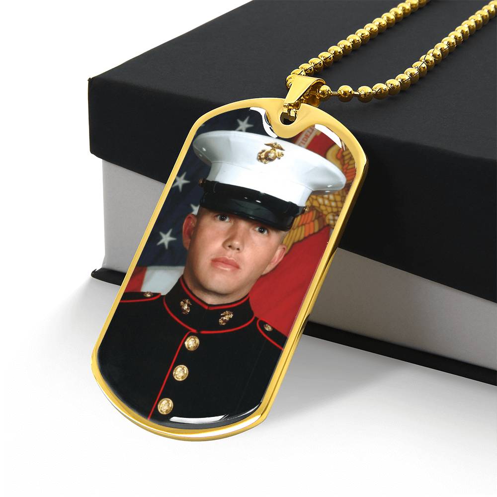 "Always in My Heart" – Custom Photo Dog Tag Necklace