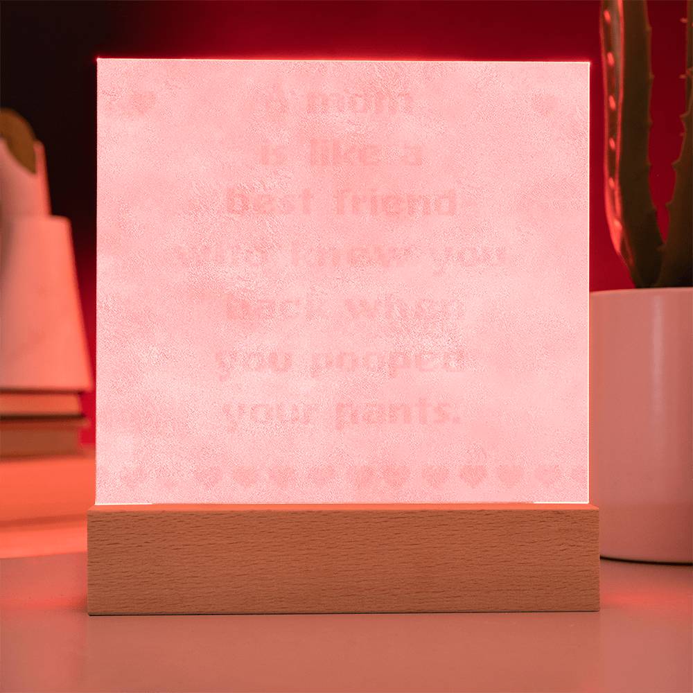 Best Friend Since the Diaper Days - Engraved Acrylic Square Plaque!