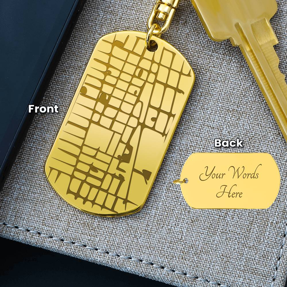 Our Special Place: Personalized Map & Dog Tag Keychain