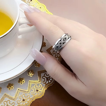 Gold Color Love Knot Wave Ring Europe Trendy Fine Jewelry for Women Men Gift in 925 Sterling Silver