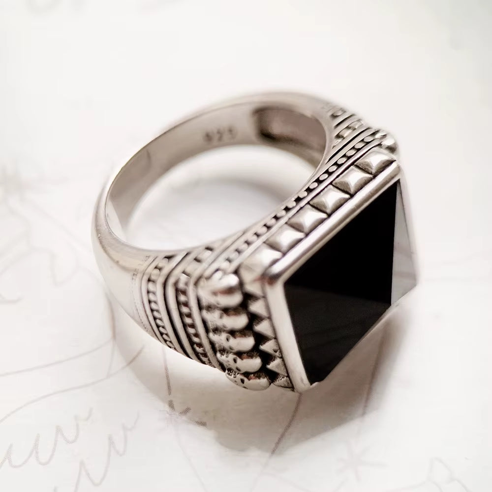 Cocktail Ring Ethno Skulls Black Europe Style Fine Jewelry for Men & Women Brand New Gift in 925 Sterling Silver