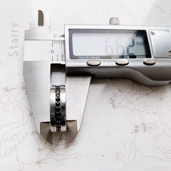 Band Ring Eternity Classic Black Europe Style Fine Jewerly for Men & Women Gift in 925 Sterling Silver