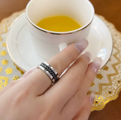 Classic Black Zirconia Band Ring | Night Collection