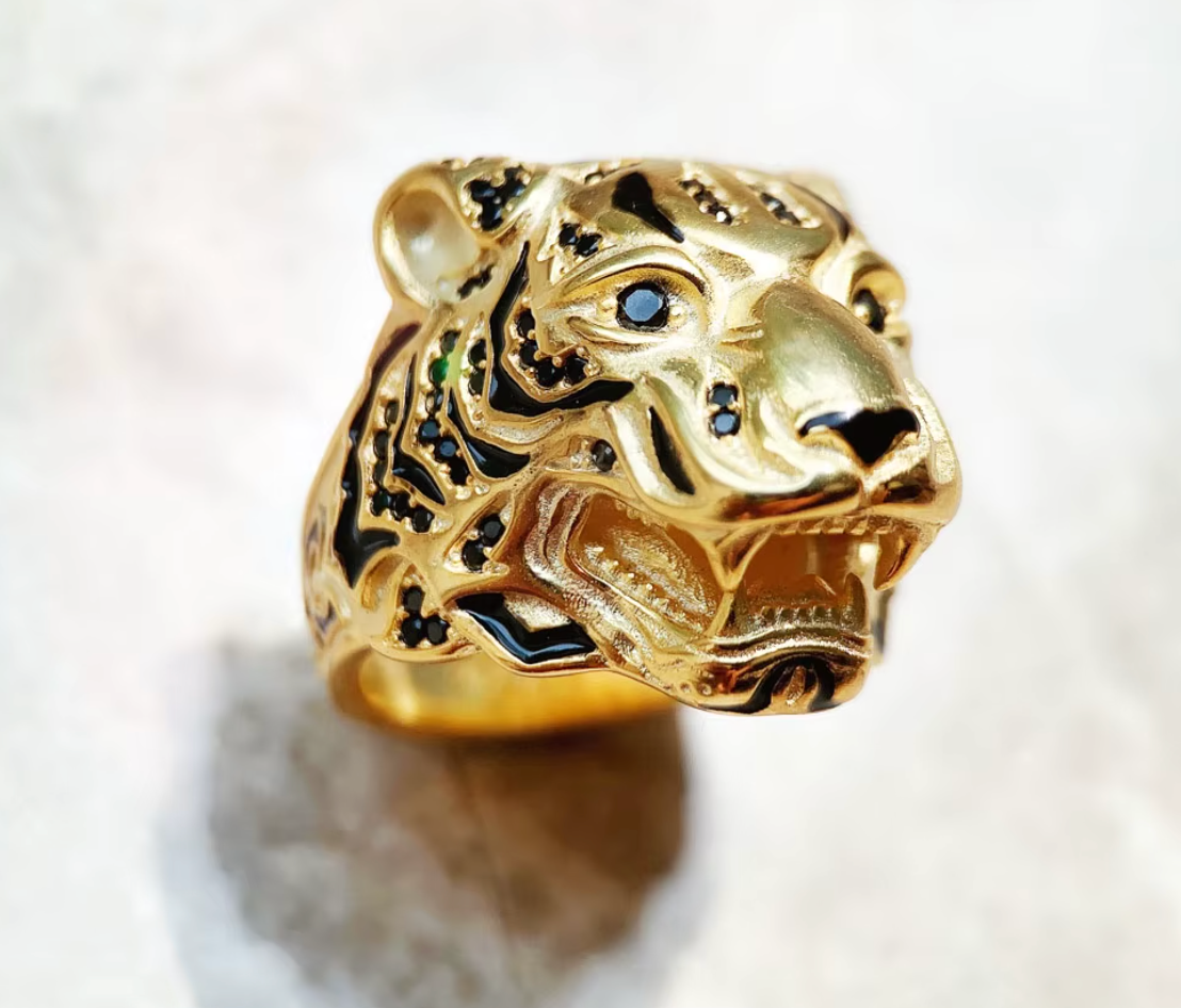 Golden Tiger Rebel Ring | Night Collection
