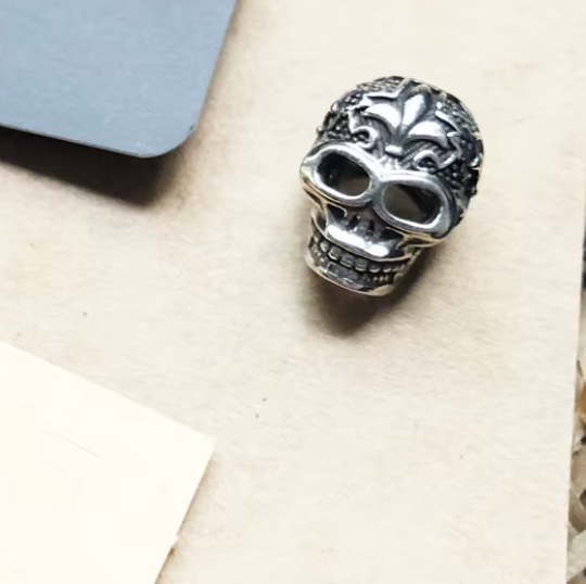 Fleur-De-Lis Skull Rebel Bead Charm | Night Collection