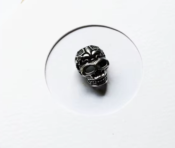 Fleur-De-Lis Skull Rebel Bead Charm | Night Collection