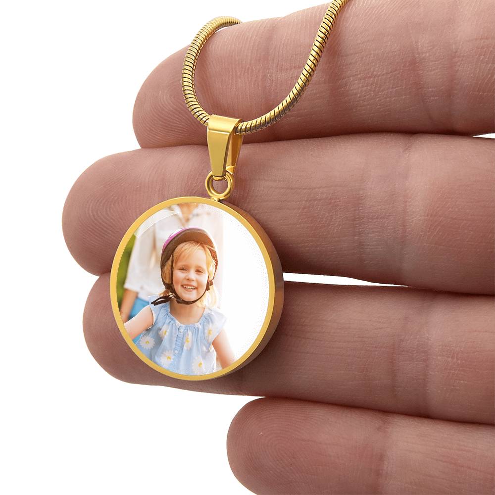 Capture the Moment - Personalized Photo Circle Necklace