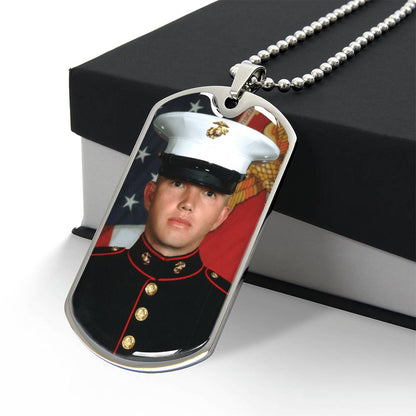 "Always in My Heart" – Custom Photo Dog Tag Necklace