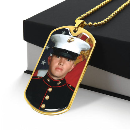 "Always in My Heart" – Custom Photo Dog Tag Necklace