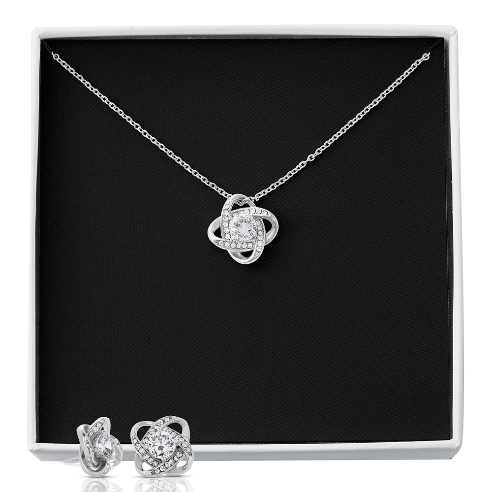 Love Knot Necklace & Earring Set