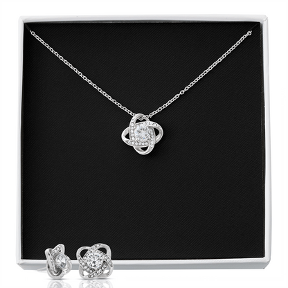 Love Knot Necklace & Earring Set