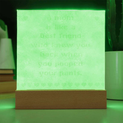 Best Friend Since the Diaper Days - Engraved Acrylic Square Plaque!