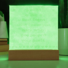 Best Friend Since the Diaper Days - Engraved Acrylic Square Plaque!