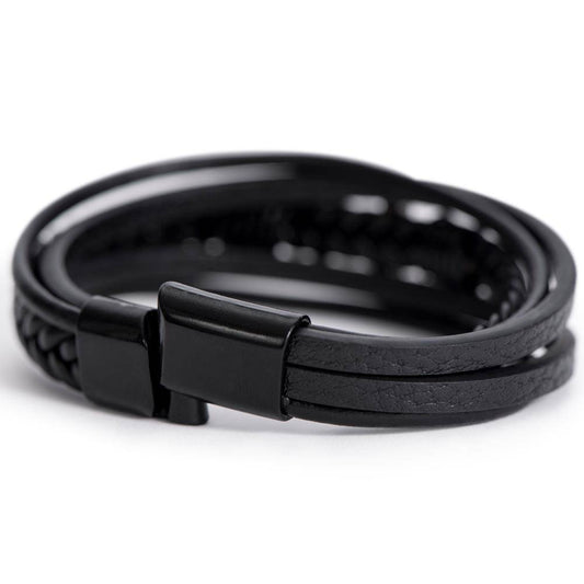 Hold Tightly - Cross Leather Bracelet