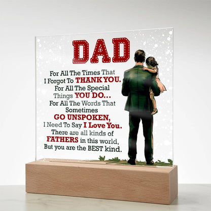 Thank You Dad - Acrylic Square