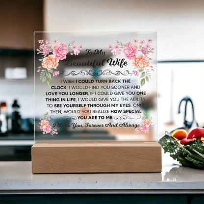 To My Beautiful Wife – Acrylic Square