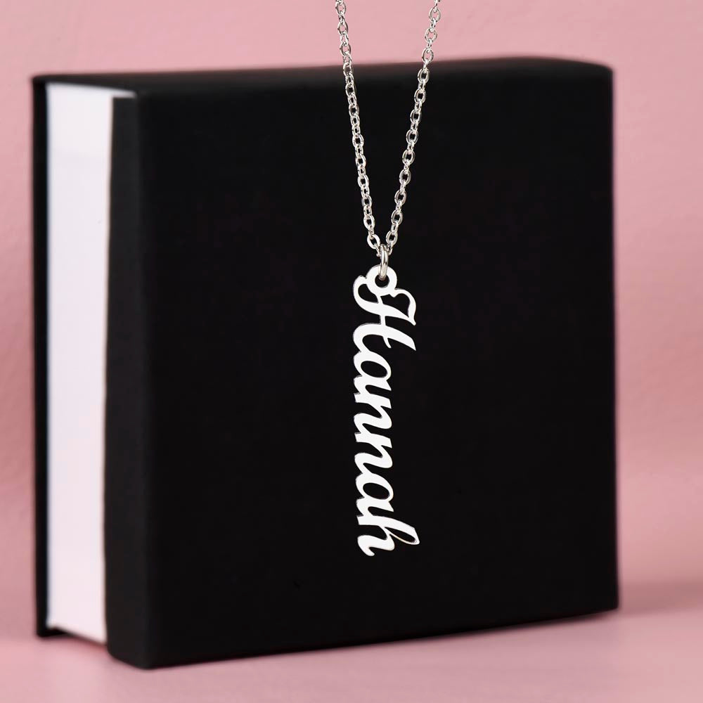 Personalized Vertical Multi-Name Pendant