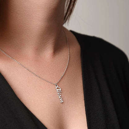 Personalized Vertical Multi-Name Pendant