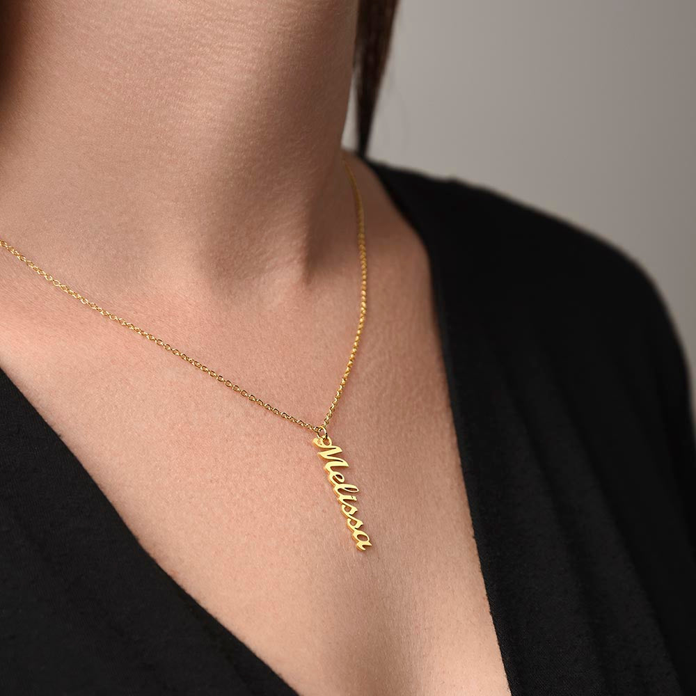 Personalized Vertical Multi-Name Pendant