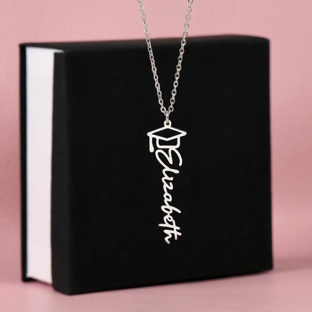"The Future is Yours" – Personalized Graduation Name Necklace