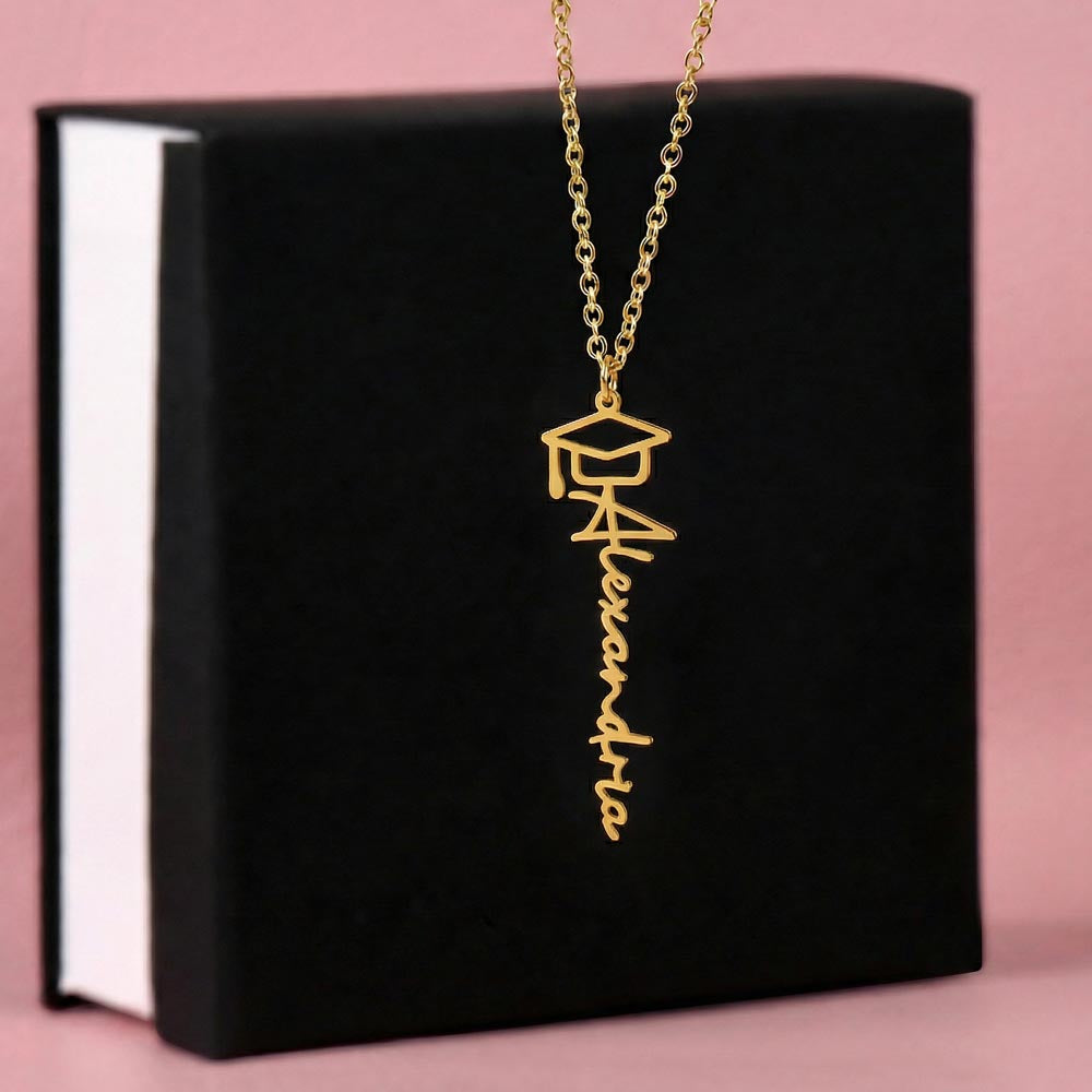 "The Future is Yours" – Personalized Graduation Name Necklace