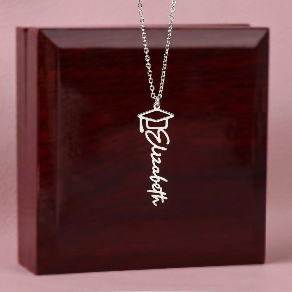 "The Future is Yours" – Personalized Graduation Name Necklace