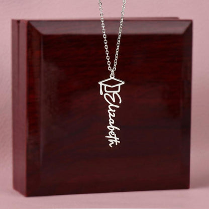 "The Future is Yours" – Personalized Graduation Name Necklace