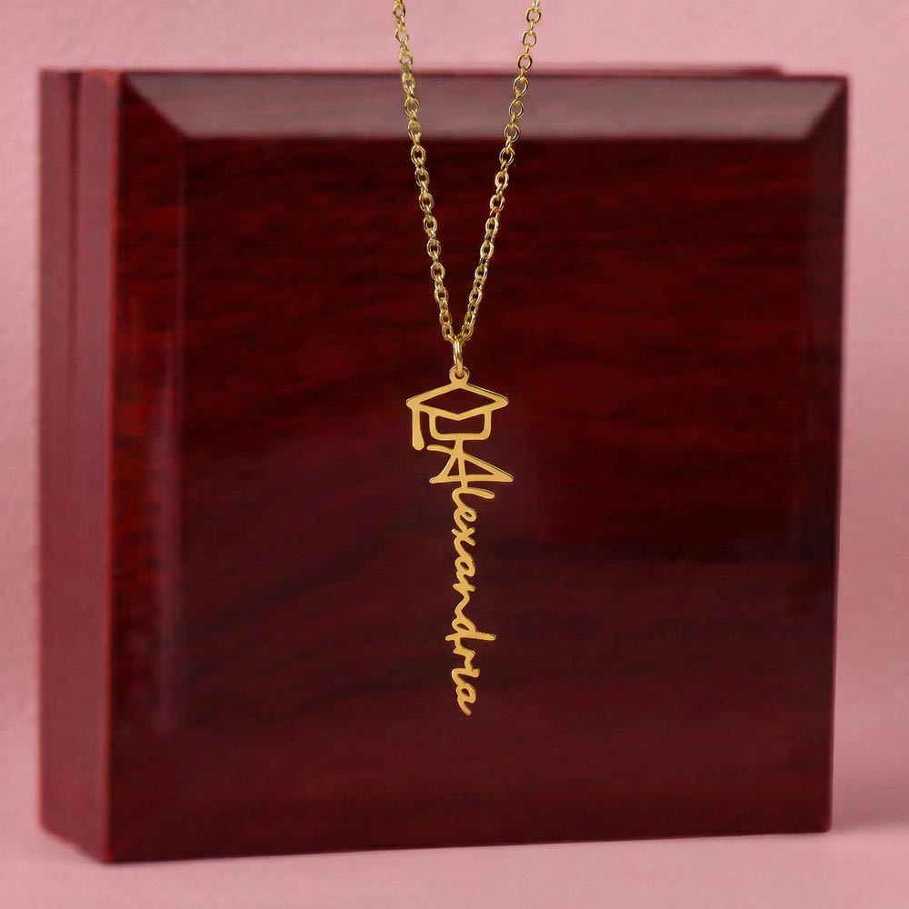 "The Future is Yours" – Personalized Graduation Name Necklace