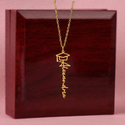 "The Future is Yours" – Personalized Graduation Name Necklace