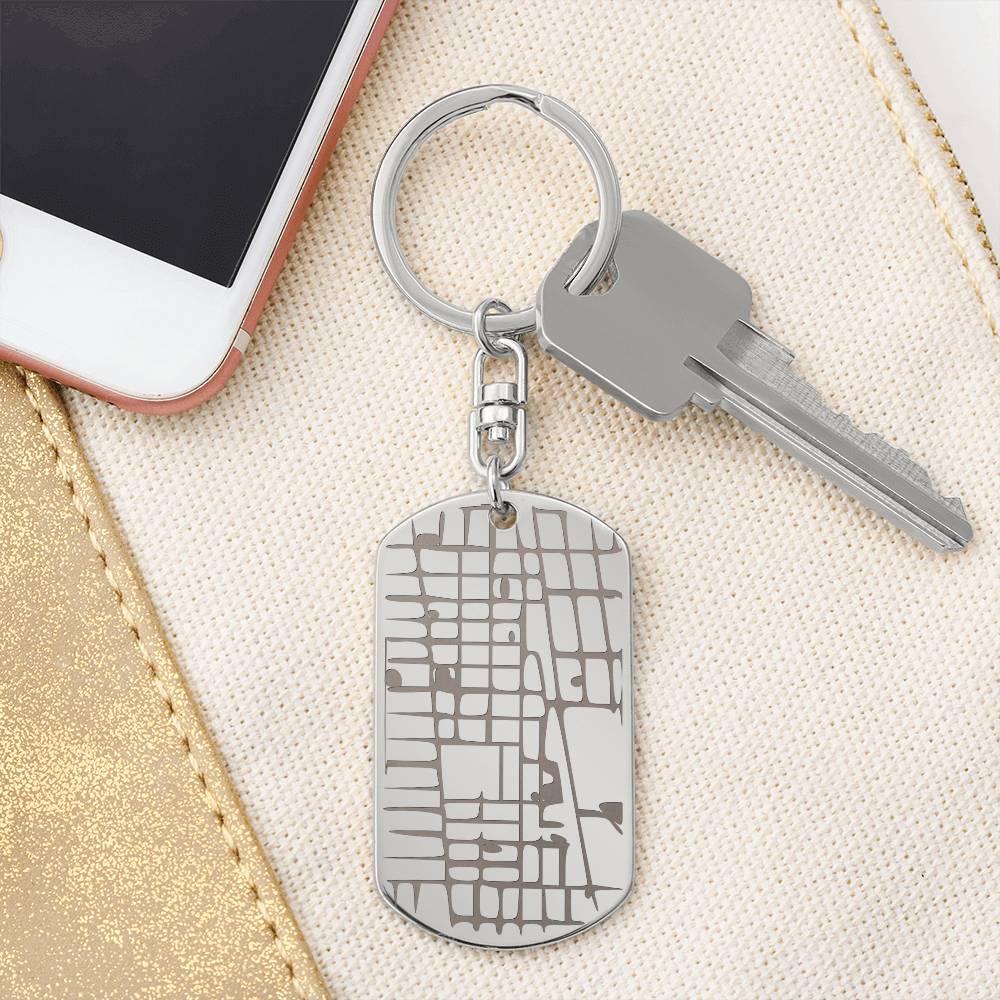 Our Special Place: Personalized Map & Dog Tag Keychain
