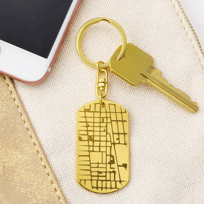 Our Special Place: Personalized Map & Dog Tag Keychain