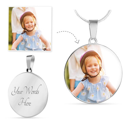 Capture the Moment - Personalized Photo Circle Necklace