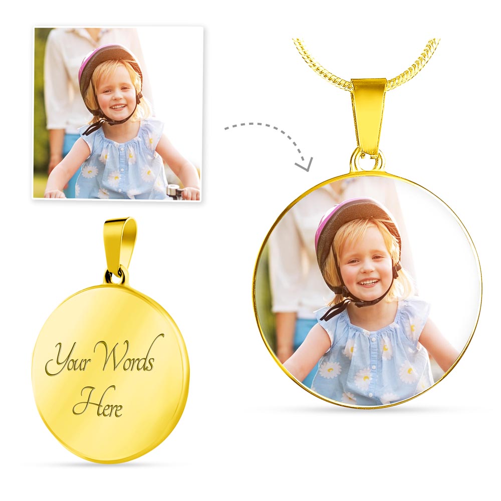 Capture the Moment - Personalized Photo Circle Necklace