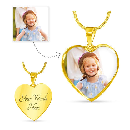 Capture the Moment - Personalized Photo Heart Necklace