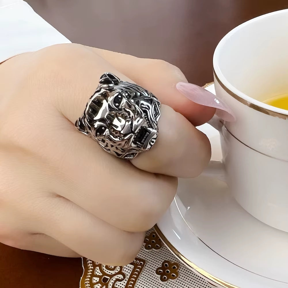 Ring Golden Tiger Rebel Fine Jewelry for Women Men,2022 Brand New Personal Lucky Gift in 925 Sterling Silver