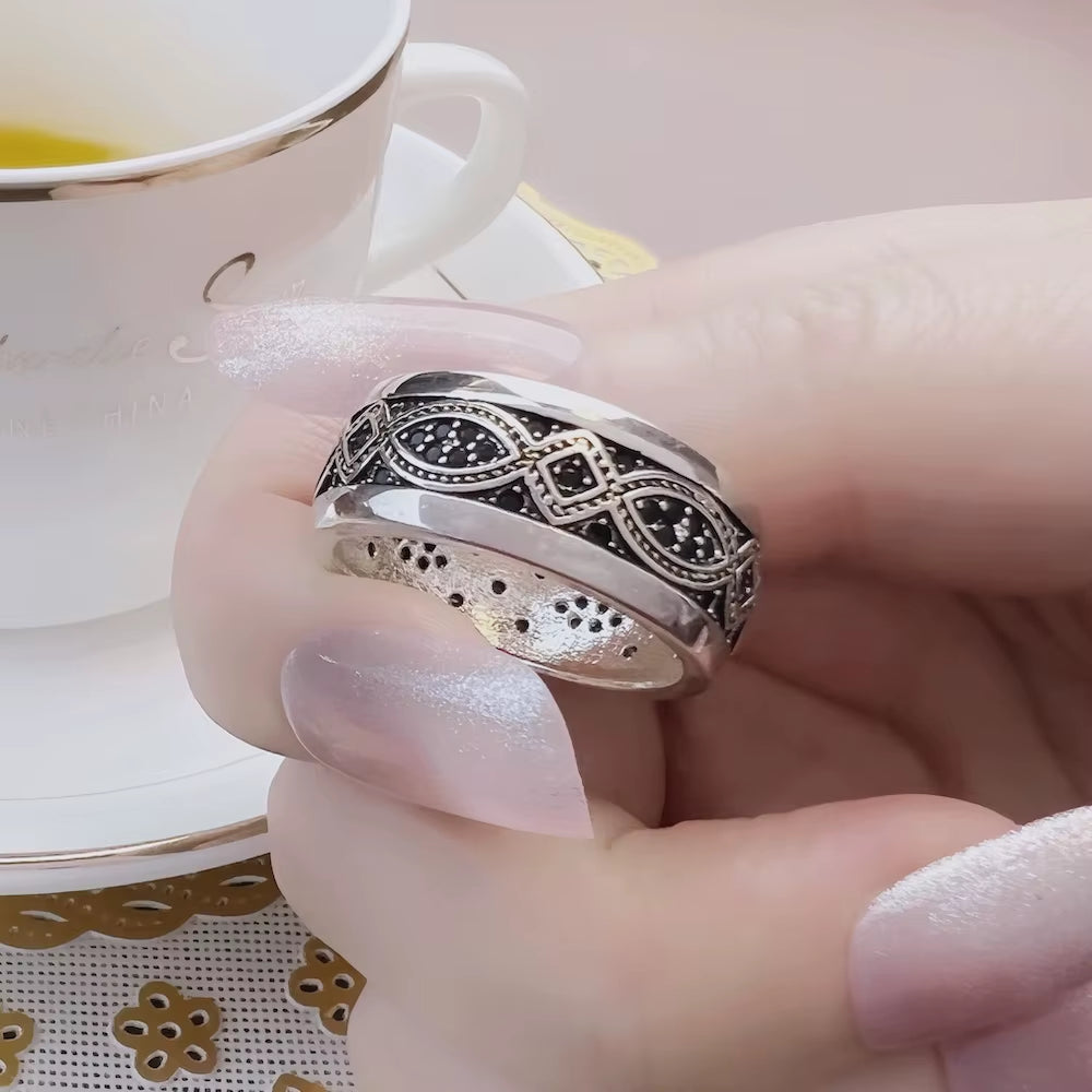 Gold Color Love Knot Wave Ring Europe Trendy Fine Jewelry for Women Men Gift in 925 Sterling Silver