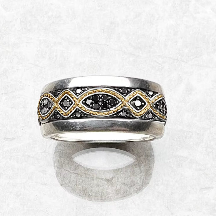 Gold Color Love Knot Wave Ring Europe Trendy Fine Jewelry for Women Men Gift in 925 Sterling Silver