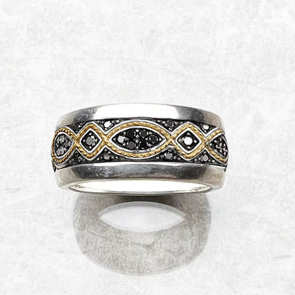 Gold Color Love Knot Wave Ring Europe Trendy Fine Jewelry for Women Men Gift in 925 Sterling Silver