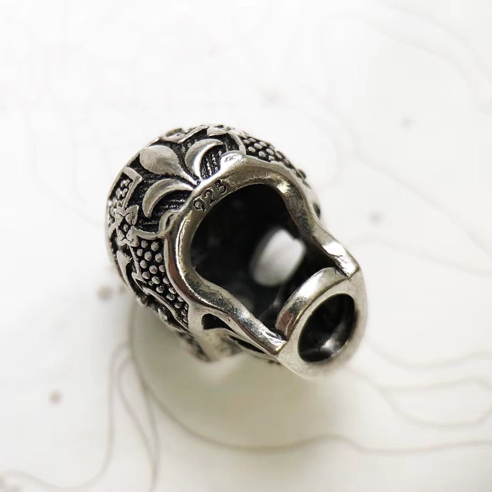 Beads Fleur-De-Lis Lily Skull Rebel Street 925 Silver Europe Karma Jewelry Accessories