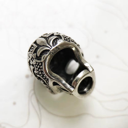 Beads Fleur-De-Lis Lily Skull Rebel Street 925 Silver Europe Karma Jewelry Accessories